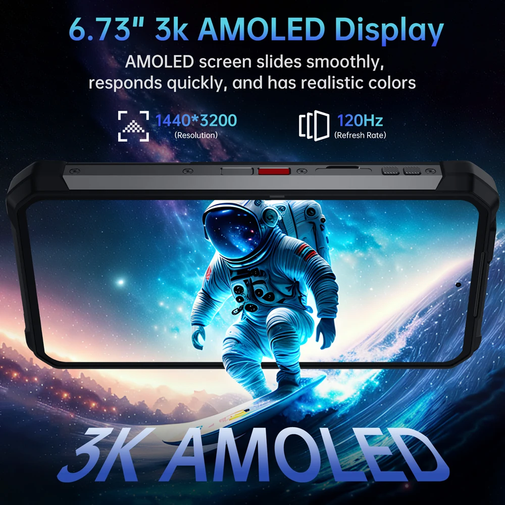 Unihertz 8849 Tank 4 Pro 5G Projector Smartphone 36GB 1TB Dimensity 8300 Android 14 Phone 11600mAh 720P Projector 100 Lumens - Image 4