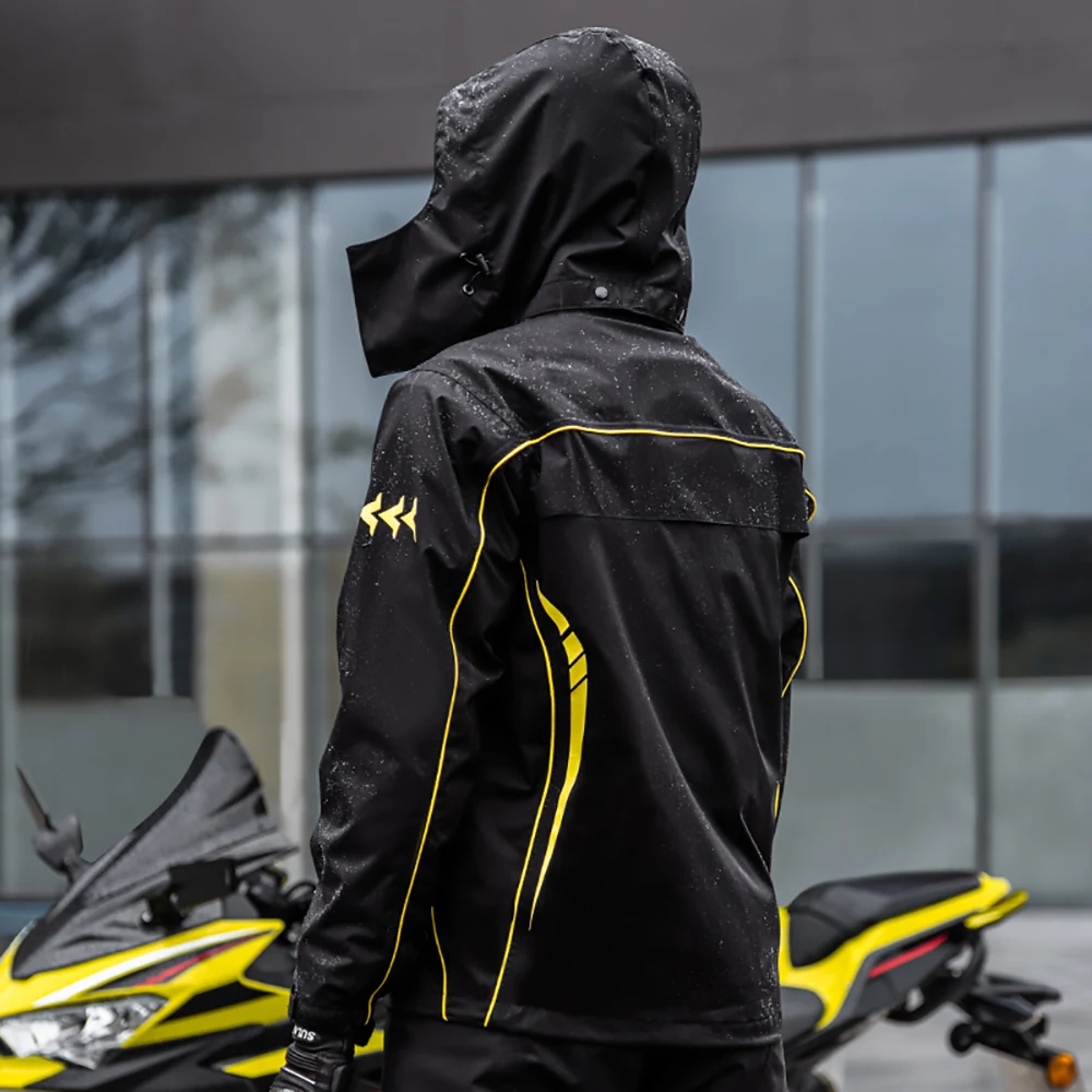 SULAITE Motorcycle Rain Suit Men Women Rain Gear Waterproof Protective Rain Coat with Pants 2 Pieces Breathable Outdoor - Image 2