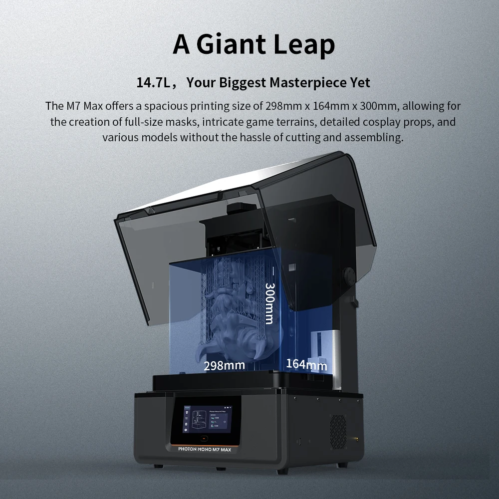 ANYCUBIC Photon Mono M7 Max AE AE Version 7K Mono LCD 3D Printer 14.7L Ultra-Large Print Volume LCD 3D Printer COB+ Light Source - Image 5