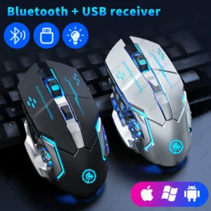 Rechargeable Wireless Mouse Gaming Computer Silent Bluetooth Mouse USB Mechanical E-Sports Backlight PC Gamer Mouse For Computer