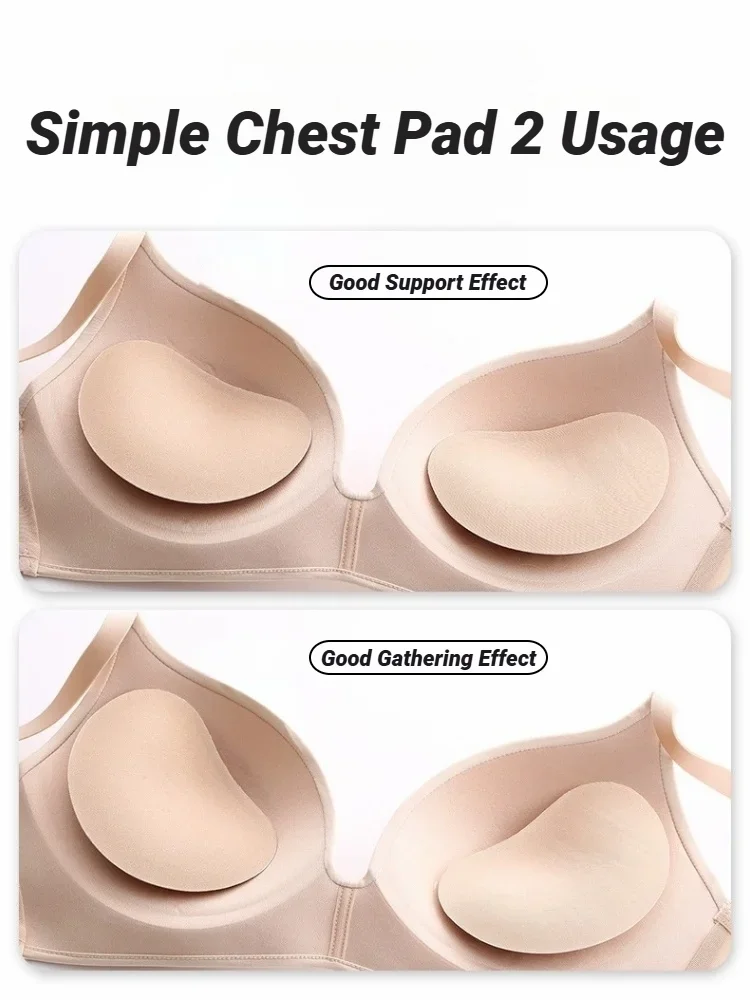 Women Thicker Breathable Sponge Bra Pad Push Up Padded Bikinis Swimsuit Swimwear Bikini Chest Set Bikini - Image 3