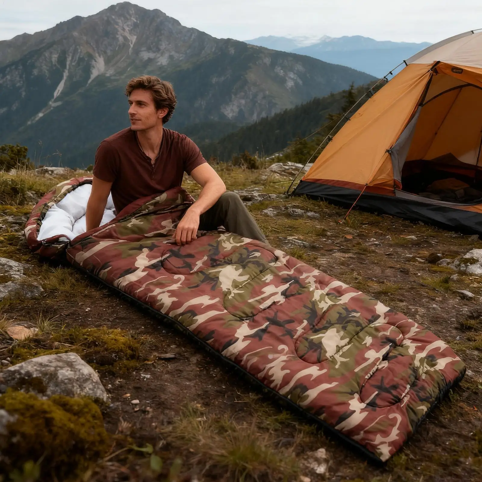 Adult Sleeping Bag Outdoor Camping Supplies Backpacking Sleeping Bags For Hikers Preppers Survivalists Travelers Wilderness - Image 2