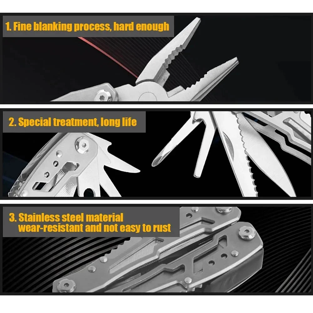 Multi-tool Pocket Knife Pliers Folding Mini Portable Fold Outdoor Tactical Hunting Survival Rescue Repair Tool Multipurpose - Image 4
