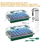 Thickened Bulb Nursery Set 3-piece Small Potted Plant Breathable Valve Seedling Box