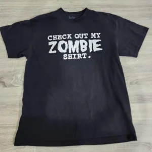 Spencers Men's Shirt Zombie Apocalypse Black Survival Survivalist prepper Large