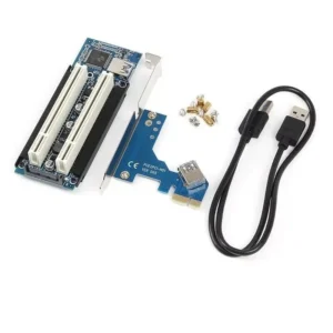 Riser Card PCI-E Express X1 to Dual PCI Riser Extend Adapter Connector Card Add Expansion Card For PC Computer Windows XP LINUX