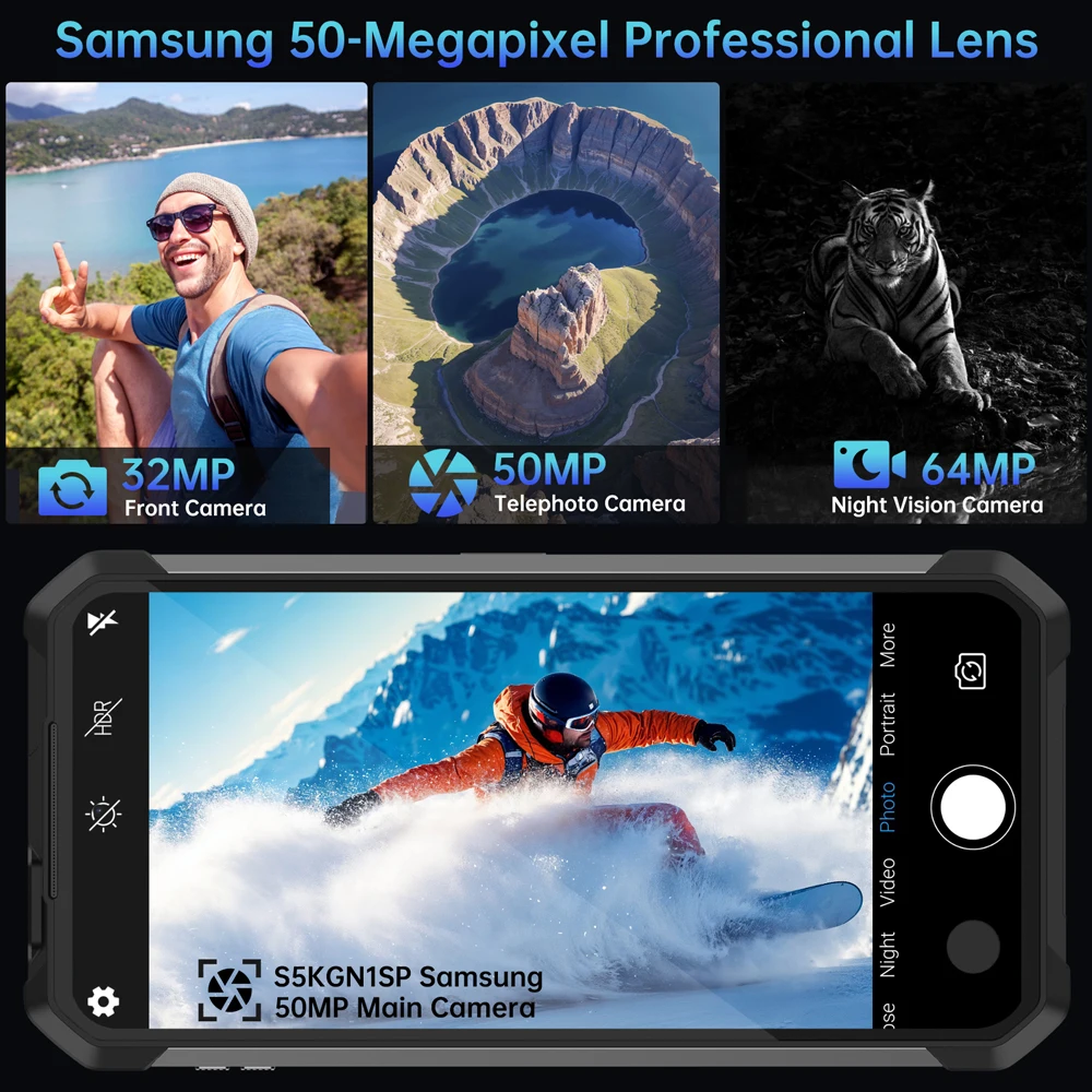 Unihertz 8849 Tank 4 Pro 5G Projector Smartphone 36GB 1TB Dimensity 8300 Android 14 Phone 11600mAh 720P Projector 100 Lumens - Image 6
