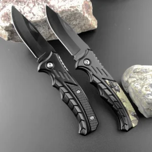 Fine Stainless Steel Folding Pocket Knife with Sharp Edge Multifunctional Utility Tool for Camping BBQ and Outdoor Survival