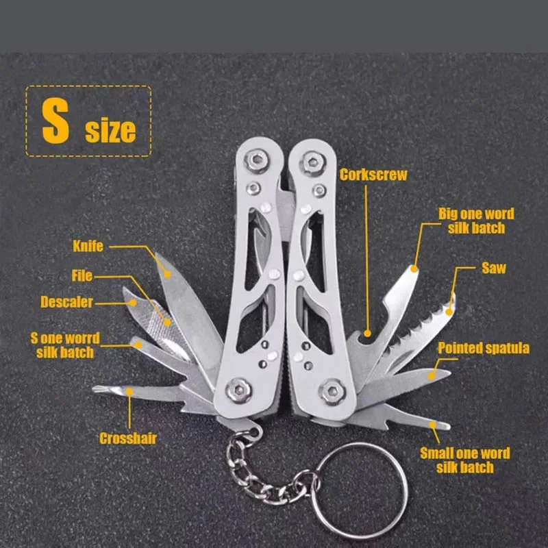 Multi-tool Pocket Knife Pliers Folding Mini Portable Fold Outdoor Tactical Hunting Survival Rescue Repair Tool Multipurpose - Image 3