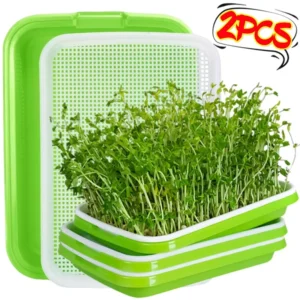 Microgreens Sprout Tray Germination Tray Double Layer Sprout Hydroponics Tray Plate Nursery Pots Soilless Cultivation Planting
