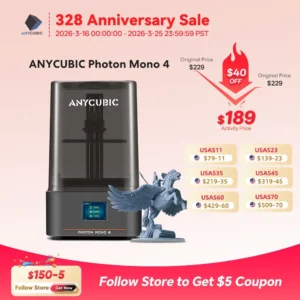 ANYCUBIC Photon Mono 4 AE10K+ 7 Inch high-definition screen 3D Printer High Speed UV Resin 3D Printer Printing Size 153×87×165mm