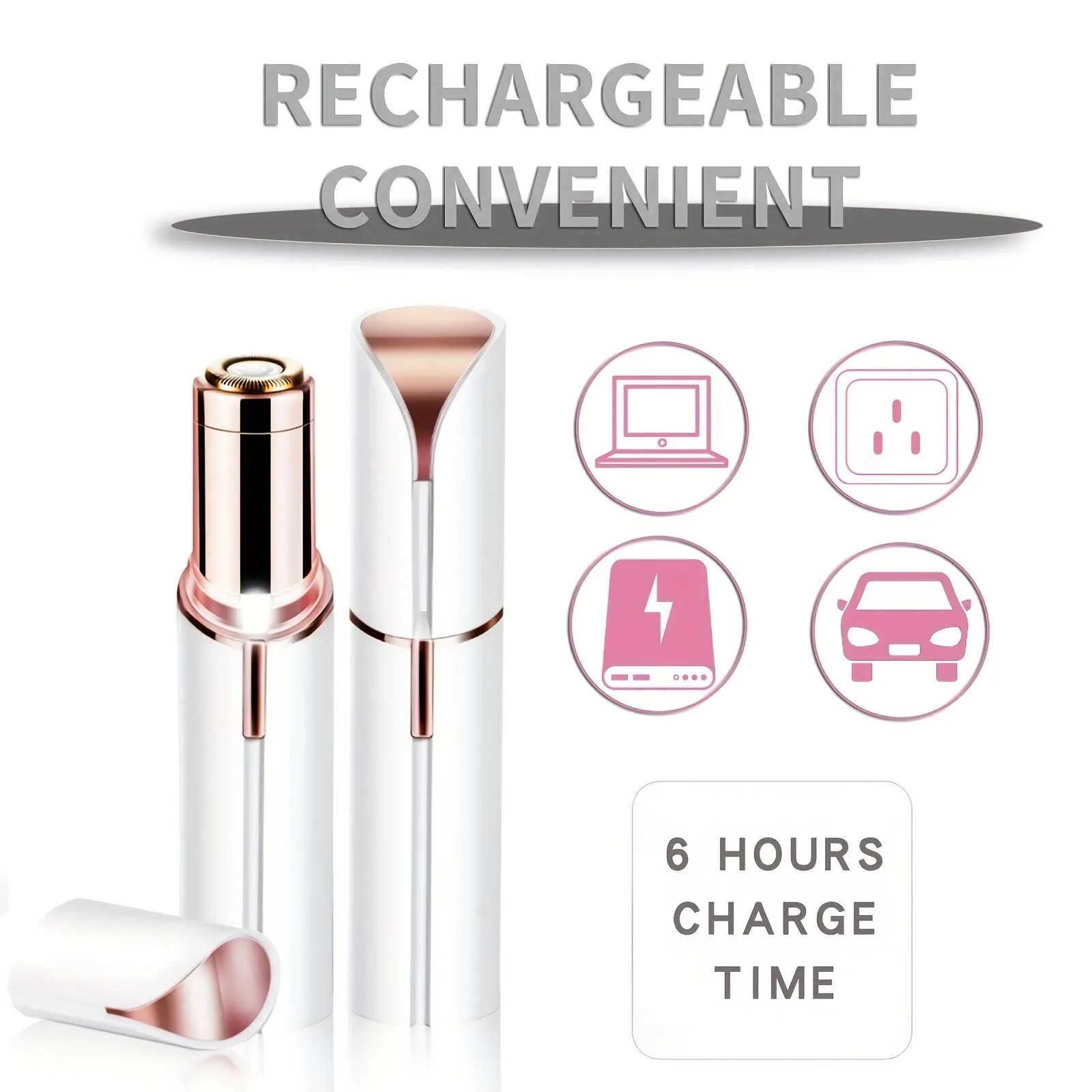 Portable Lipstick Shaped Electric Hair Remover For Women Painless And Effective Facial Hair Removal Home Razor Shaver Tool - Image 4