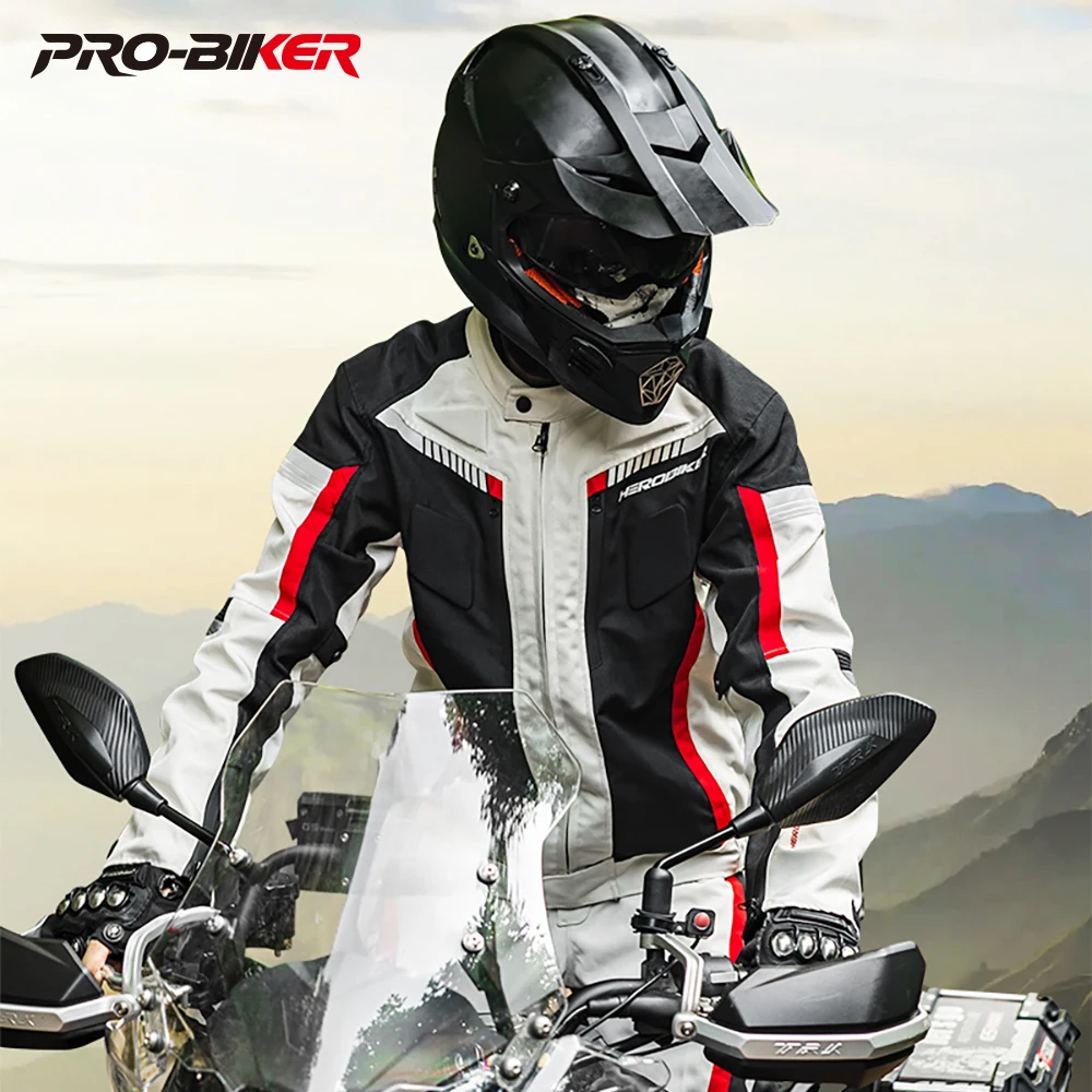 HEROBIKER Waterproof Motorcycle Jacket Man Racing Jacket Wearable Motorcycle Pants Moto Clothing With EVA Protection - Image 2