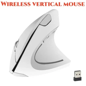 3 DPI 2.4G Wireless Vertical Mouse White /black 6 Buttons Mouse for Windows/Mac/Chromebook/Linux/Notebook/Laptop/Computer