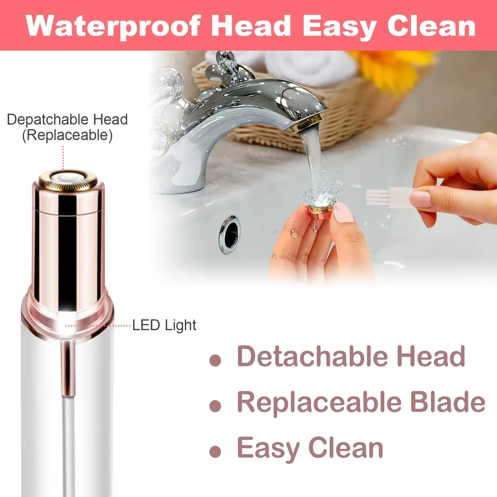 Portable Lipstick Shaped Electric Hair Remover For Women Painless And Effective Facial Hair Removal Home Razor Shaver Tool - Image 5