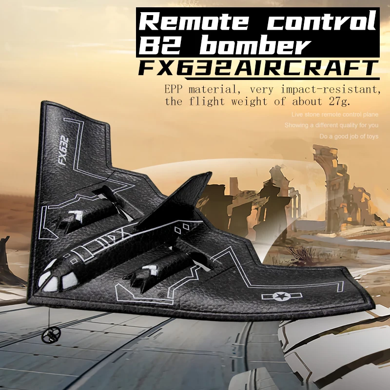 Rc Plane B2 Stealth Bomber 2Ch 34Cm Wingspain Cessna 2.4G Remote Control Airplane Aircraft Drone Toys for Adults Children - Image 3